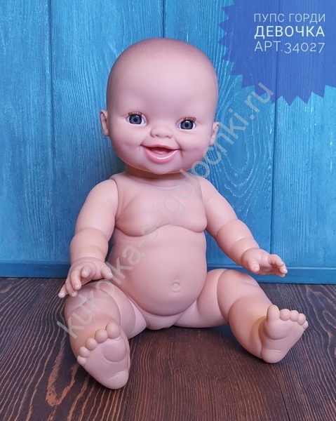 Кукла-пупс Горди без одежды, девочка, Paola Reina 34 см, арт. 34027